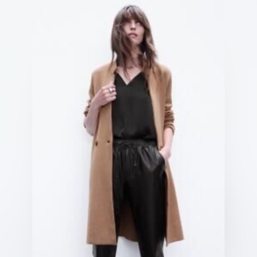 The Reset R Label Knit Coatigan Toffee Size XL Knit Sweater Long Line Coat